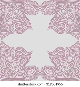 Floral nature pattern card vector illustration