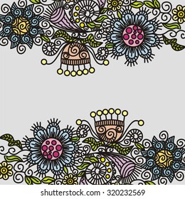 Floral nature pattern card vector illustration