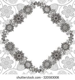 Floral nature pattern card vector illustration