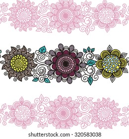 Floral nature pattern card vector illustration