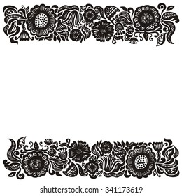 Floral nature pattern card vector illustration