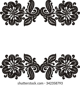 Floral nature pattern card vector illustration