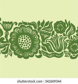 Floral nature pattern card vector illustration
