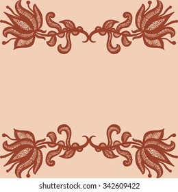 Floral nature pattern card vector illustration