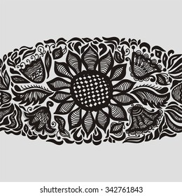 Floral nature pattern card vector illustration