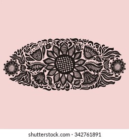 Floral nature pattern card vector illustration