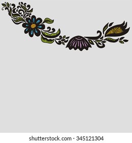 Floral nature pattern card vector illustration