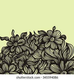 Floral nature pattern card vector illustration