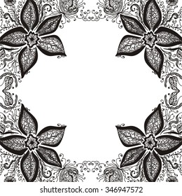Floral nature pattern card vector illustration