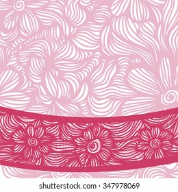 Floral nature pattern card vector illustration