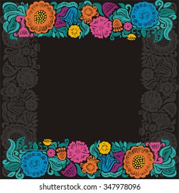 Floral nature pattern card vector illustration
