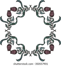 Floral nature pattern card vector illustration