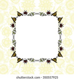 Floral nature pattern card vector illustration