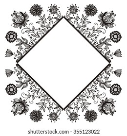 Floral nature pattern card vector illustration