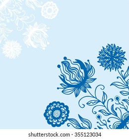 Floral nature pattern card vector illustration