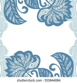 Floral nature pattern card vector illustration