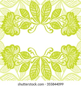 Floral nature pattern card vector illustration