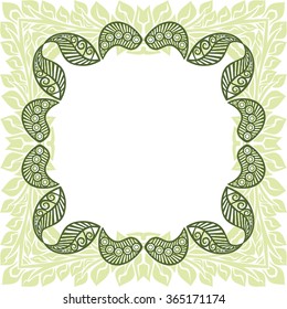Floral nature pattern card vector illustration