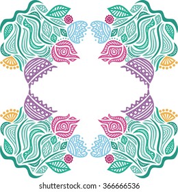 Floral nature pattern card vector illustration