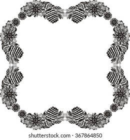 Floral nature pattern card vector illustration
