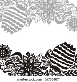 Floral nature pattern card vector illustration
