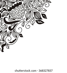 Floral nature pattern card vector illustration