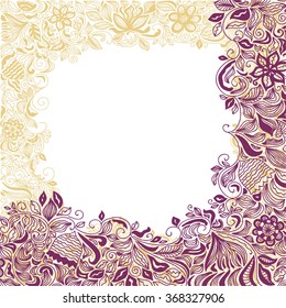 Floral nature pattern card vector illustration