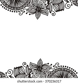 Floral nature pattern card vector illustration