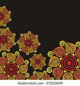 Floral nature pattern card vector illustration