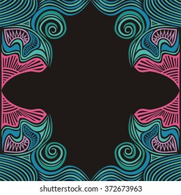 Floral nature pattern card vector illustration