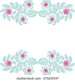 Floral nature pattern card vector illustration