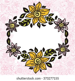 Floral nature pattern card vector illustration