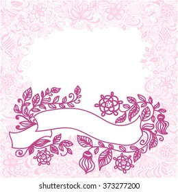 Floral nature pattern card vector illustration