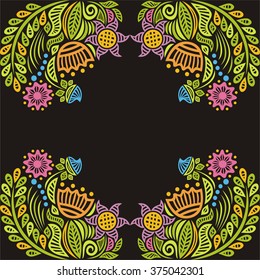 Floral nature pattern card vector illustration