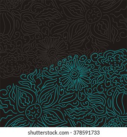 Floral nature pattern card vector illustration