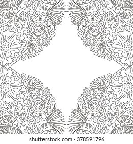 Floral nature pattern card vector illustration