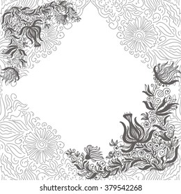 Floral nature pattern card vector illustration