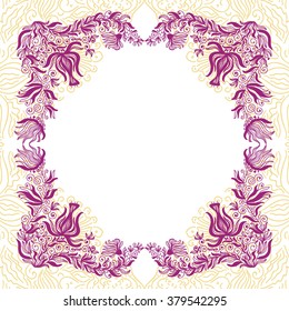 Floral nature pattern card vector illustration