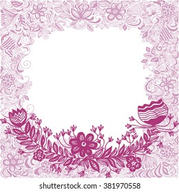 Floral nature pattern card vector illustration