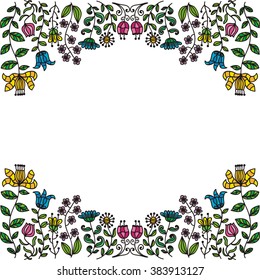 Floral nature pattern card vector illustration