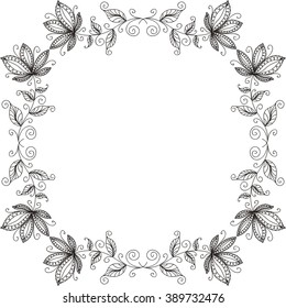 Floral nature pattern card vector illustration