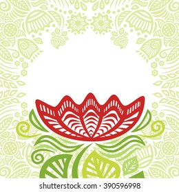 Floral nature pattern card vector illustration