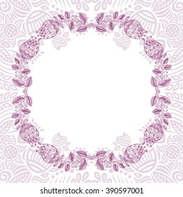 Floral nature pattern card vector illustration