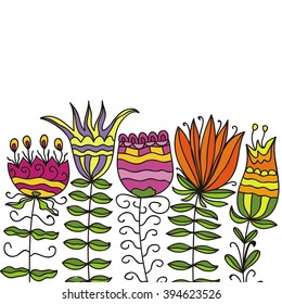 Floral nature pattern card vector illustration