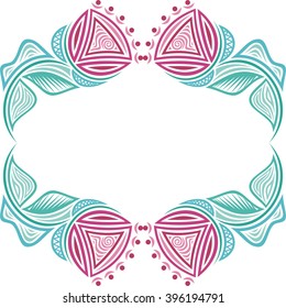 Floral nature pattern card vector illustration