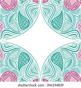 Floral nature pattern card vector illustration