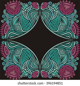 Floral nature pattern card vector illustration