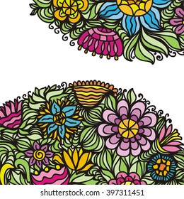Floral nature pattern card vector illustration