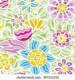 Floral nature pattern card vector illustration