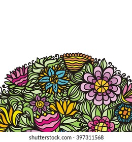 Floral nature pattern card vector illustration
